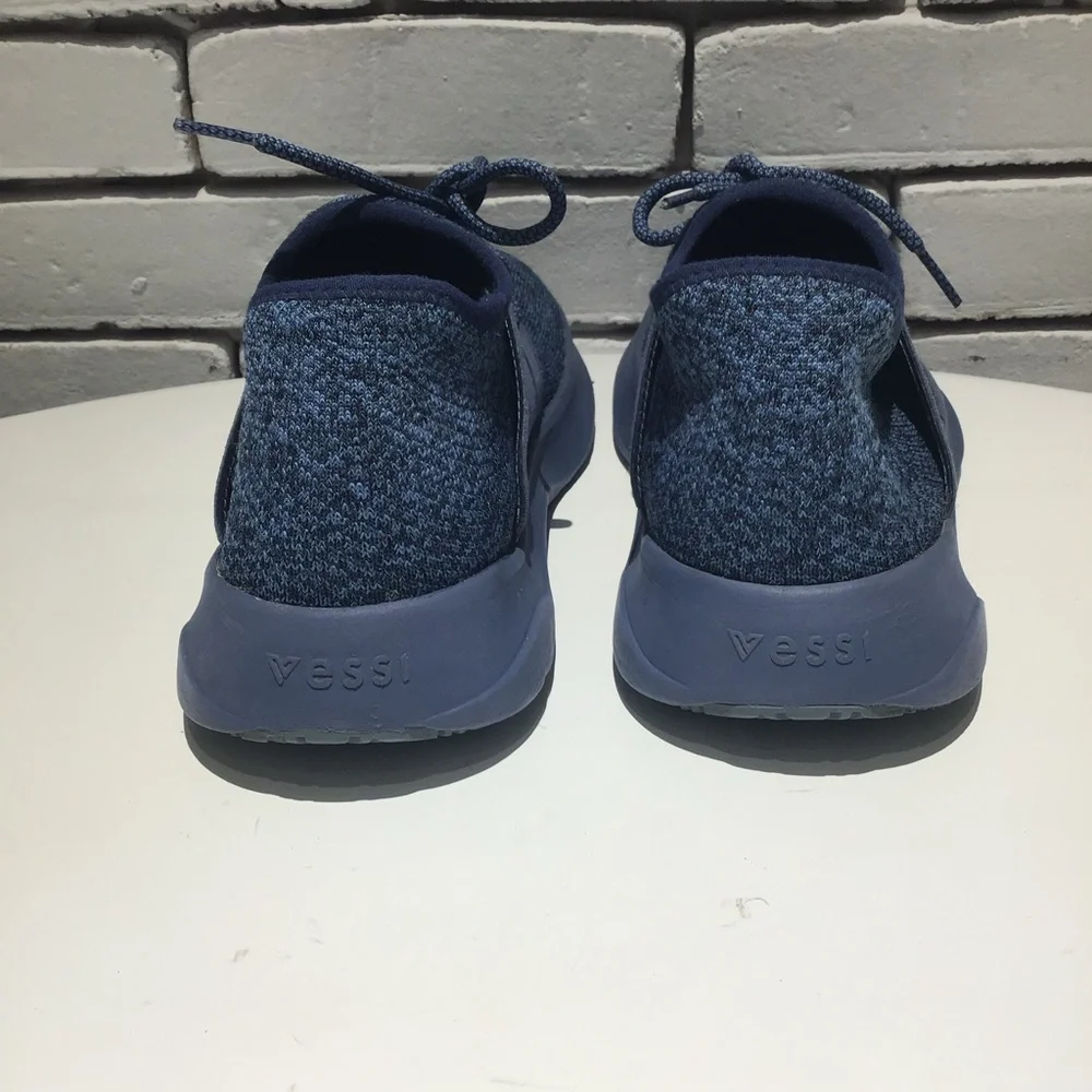Vessi Everyday Stylish Blue Knit Sneakers Size 10W - Picture 6 of 7